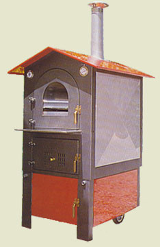 Forno a legna in metallo a cottura indiretta Forno a legna in metallo a cottura indiretta